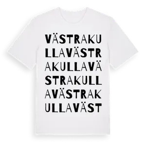 Västra Kulla ordlek t-shirt – ekologisk bomull t-shirt från Pinshirt
