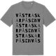 Mid Heather Gray t-shirt med Västra Skarpåsen ordlek t-shirt