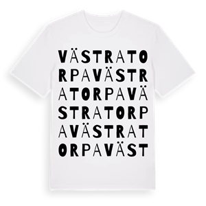 Västra Torpa ordlek t-shirt – ekologisk bomull t-shirt från Pinshirt