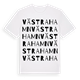White t-shirt med Västrahamn ordlek t-shirt