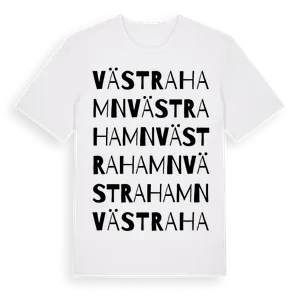 Västrahamn ordlek t-shirt – ekologisk bomull t-shirt från Pinshirt