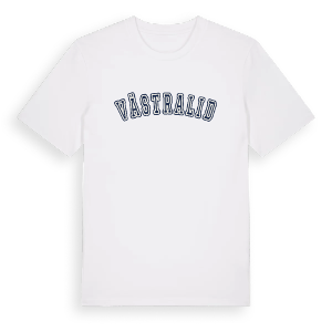 Västralid college t-shirt – ekologisk bomull t-shirt från PinShirt