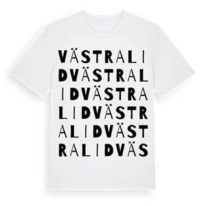Västralid ordlek t-shirt – ekologisk bomull t-shirt från Pinshirt