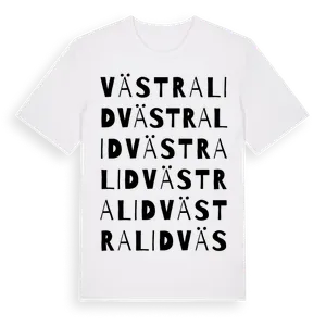 Västralid ordlek t-shirt – ekologisk bomull t-shirt från Pinshirt
