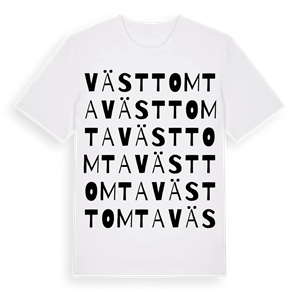 Västtomta ordlek t-shirt – ekologisk bomull t-shirt från Pinshirt