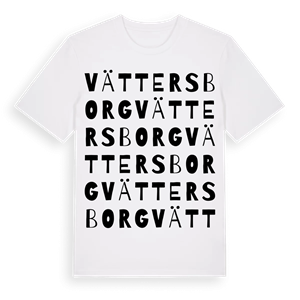 Vättersborg ordlek t-shirt – ekologisk bomull t-shirt från Pinshirt