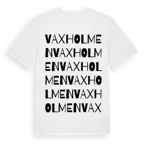 Vaxholmen ordlek t-shirt – ekologisk bomull t-shirt från Pinshirt
