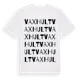 White t-shirt med Vaxhult ordlek t-shirt