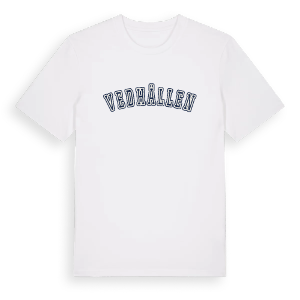 Vedhällen college t-shirt – ekologisk bomull t-shirt från Pinshirt