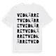White t-shirt med Vedkärret ordlek t-shirt