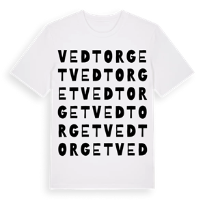 Vedtorget ordlek t-shirt – ekologisk bomull t-shirt från Pinshirt