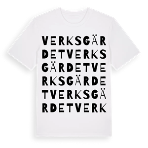 Verksgärdet ordlek t-shirt – ekologisk bomull t-shirt från Pinshirt
