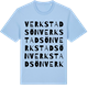 Blue Soul t-shirt med Verkstadsön ordlek t-shirt