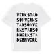 White t-shirt med Verkstadsön ordlek t-shirt
