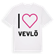 White t-shirt med Jag älskar Vevlö t-shirt stort tryck