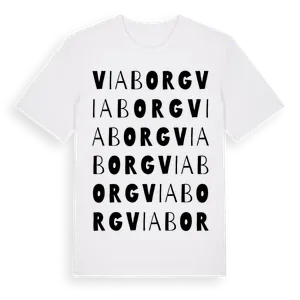 Viaborg ordlek t-shirt – ekologisk bomull t-shirt från Pinshirt