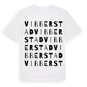 Vibberstad ordlek t-shirt – ekologisk bomull t-shirt från Pinshirt