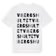 White t-shirt med Vibergshultet ordlek t-shirt