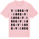 Pink Cotton t-shirt med Viborga ordlek t-shirt
