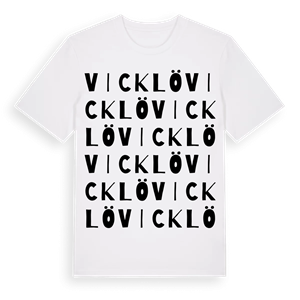 Vicklö ordlek t-shirt – ekologisk bomull t-shirt från Pinshirt