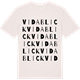 Vintage White t-shirt med Vidablick ordlek t-shirt