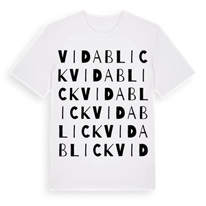 Vidablick ordlek t-shirt – ekologisk bomull t-shirt från Pinshirt