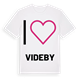 White t-shirt med Jag älskar Videby t-shirt stort tryck