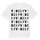 White t-shirt med Videby ordlek t-shirt