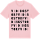 Pink Cotton t-shirt med Vidingstorp ordlek t-shirt