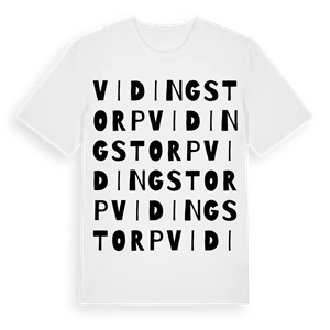 Vidingstorp ordlek t-shirt – ekologisk bomull t-shirt från Pinshirt
