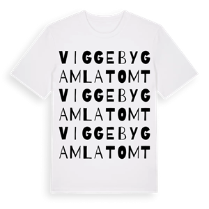 Viggeby gamla tomt ordlek t-shirt – ekologisk bomull t-shirt från Pinshirt