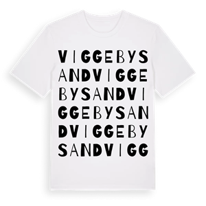 Viggebysand ordlek t-shirt – ekologisk bomull t-shirt från Pinshirt