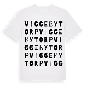 Viggebytorp ordlek t-shirt – ekologisk bomull t-shirt från Pinshirt