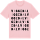 Pink Cotton t-shirt med Viggedal ordlek t-shirt