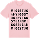 Pink Cotton t-shirt med Viggstugan ordlek t-shirt