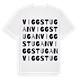 White t-shirt med Viggstugan ordlek t-shirt
