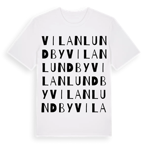Vilan Lundby ordlek t-shirt – ekologisk bomull t-shirt från Pinshirt