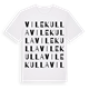 White t-shirt med Vilekulla ordlek t-shirt