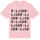 Pink Cotton t-shirt med Viljen ordlek t-shirt