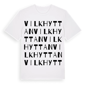 Vilkhyttan ordlek t-shirt – ekologisk bomull t-shirt från Pinshirt