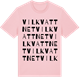 Pink Cotton t-shirt med Vilkvattnet ordlek t-shirt