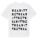 White t-shirt med Vilkvattnet ordlek t-shirt