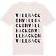 Vintage White t-shirt med Villbacken ordlek t-shirt