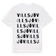 White t-shirt med Villsjö ordlek t-shirt