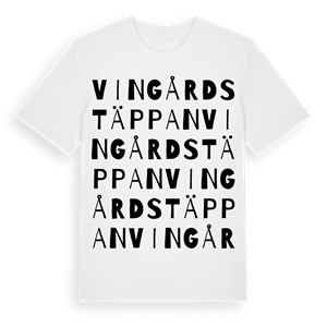 Vingårdstäppan ordlek t-shirt – ekologisk bomull t-shirt från Pinshirt