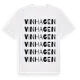 White t-shirt med Vinhagen ordlek t-shirt