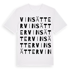 Vinsätter ordlek t-shirt – ekologisk bomull t-shirt från Pinshirt