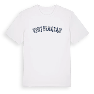 Vintergatan college t-shirt – ekologisk bomull t-shirt från Pinshirt