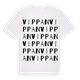 White t-shirt med Vippan ordlek t-shirt