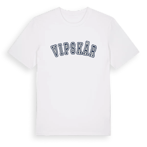 Vipskär college t-shirt – ekologisk bomull t-shirt från Pinshirt